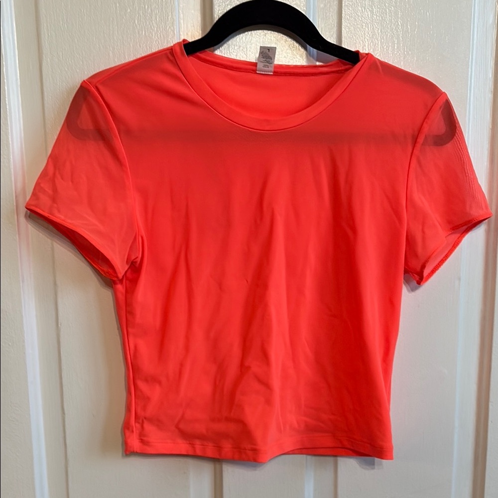 Parade Neon Orange Mesh Top Sz L